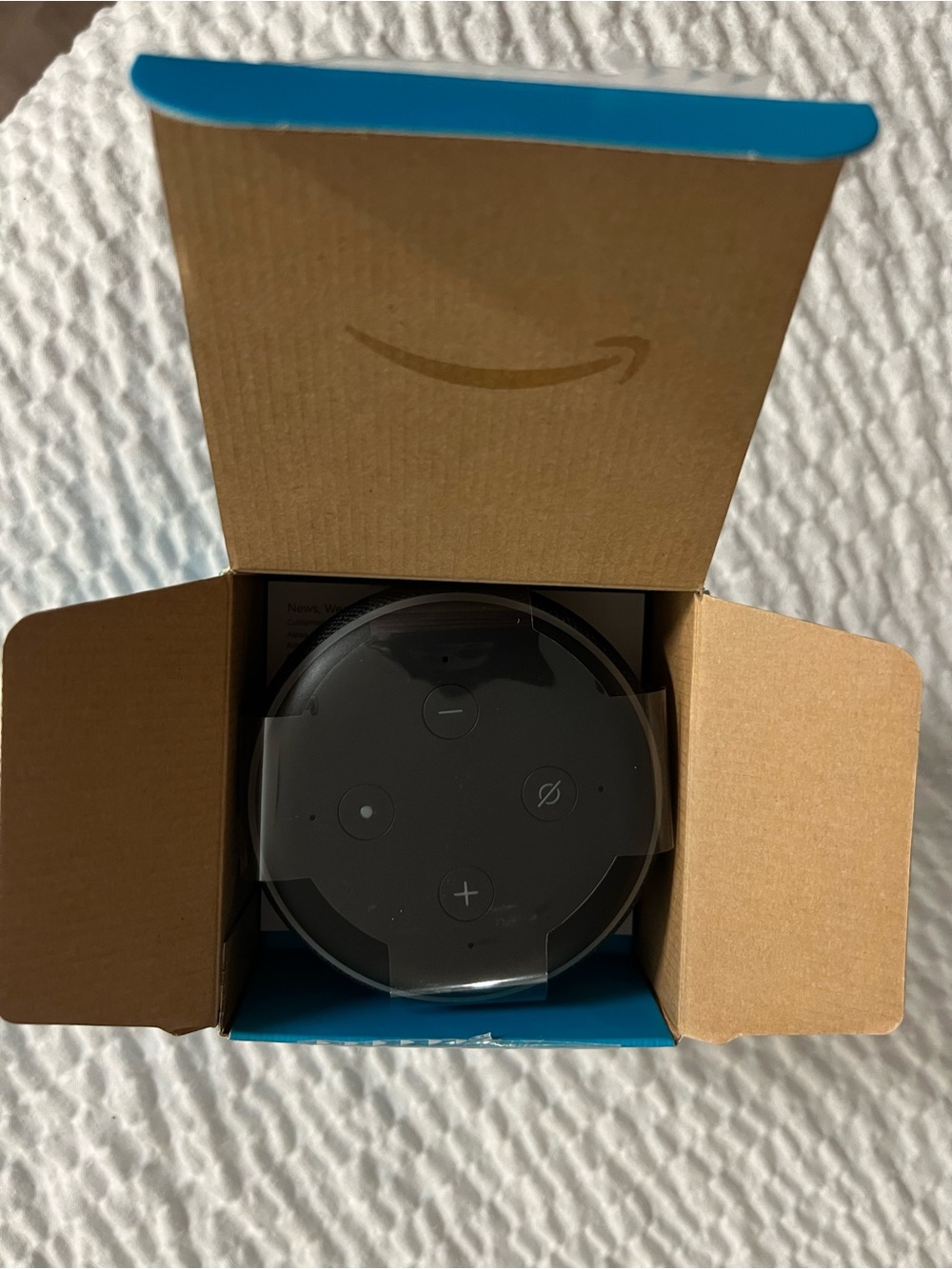 Amazon Echo Dot Smart Speaker - Black with Blue Accent Ring - Picture 3 of 5